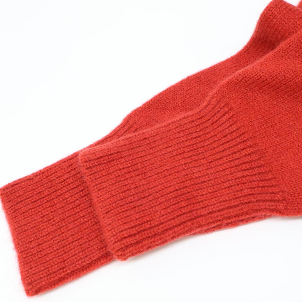 Chanel Red 00A P16084V00791 Cashmere High Neck Knit Tops 38 RedUsed