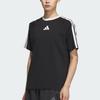 Adidas 3-Stripes Short Sleeve T-Shirt Loose Fit Crew Neck Raglan Sleeve Men Tops Black KC1496