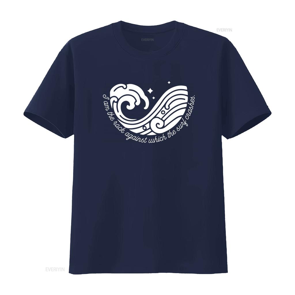 I Am The Rock Against Which Surf Crashes T Shirt Officially Licensed Sarah J Maas A Court Of Silver Flames Quote Nesta Gwen