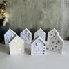 Silicone House 3D Moulds Reusable DIY Handmade House Molds Multifunctional House Shaped Candlestick Mould for Table Decoration