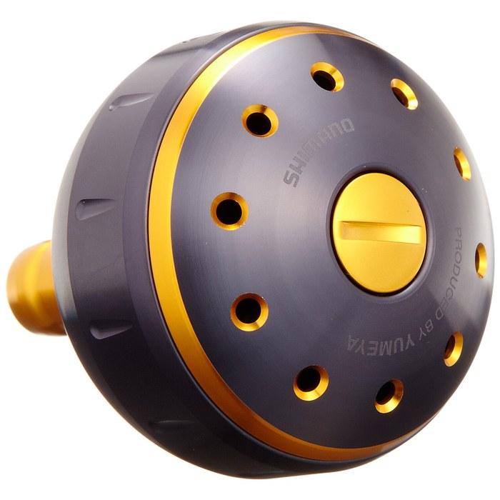 Shimano Reel Yume Aluminum Round Power Handle Knob Black/Gold L Knob Type B 26293 Part 45x57mm
