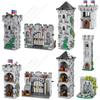 MOOXI MOC Medieval Castle City Wall Tower Architecture Military Building Blocks Adult Set Bricks Assembly Kids Toy Birthday Gift
