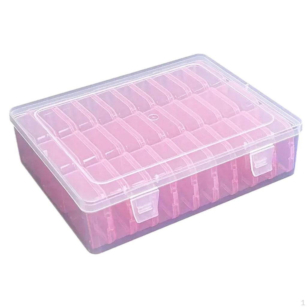 Clear Jewelry Organizer Box Bead Versatile Practical Storage Case with Lid Cover