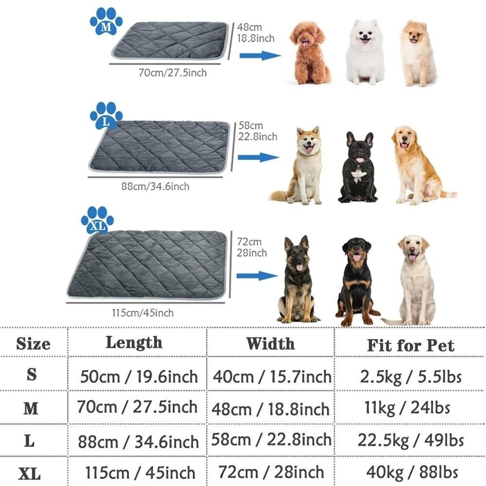 Soft Washable Self-Heating Pet Pads Extra Warm Thickened Pets Warm Cushion Mat Anti-Slip Pet Blanket Pad Small Dogs Cats