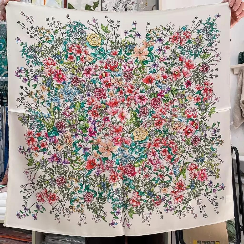 Hangzhou 100% eșarfă de mătase naturală reală pentru femei, bandană, eșarfe pătrate, eșarfe, eșarfă Mulberry, modă de lux de înaltă calitate, hijab