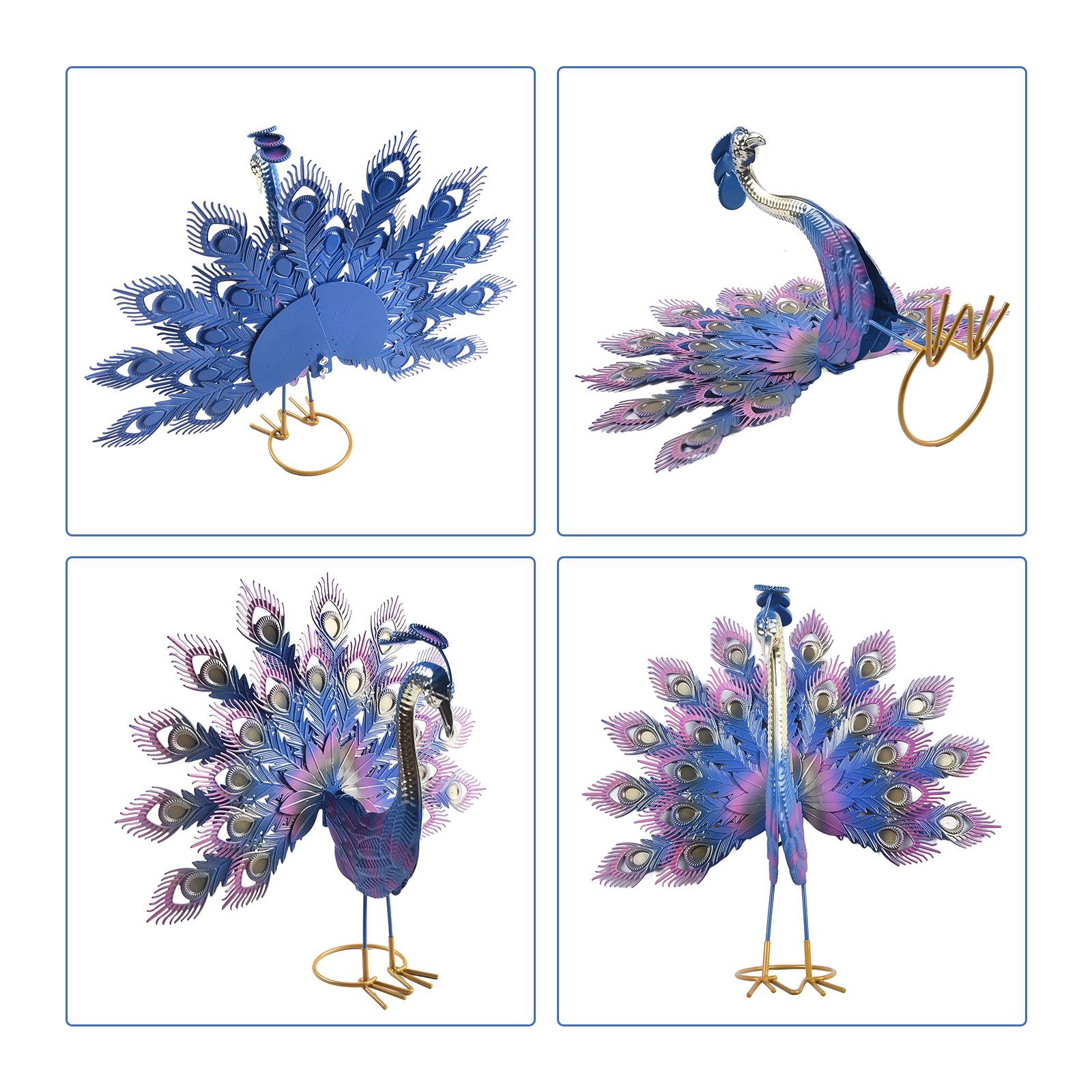 Самодельное украшение-павлин Садовое украшение Украшение Садовое украшение Уличное украшение Высококачественный металл Для любителей сада S