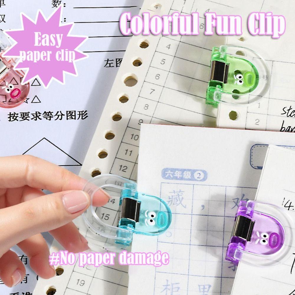 

4/12Pcs Arc-shaped Paper Clips Transparent Index Page Holder Office Binding Supplies B-4Pcs