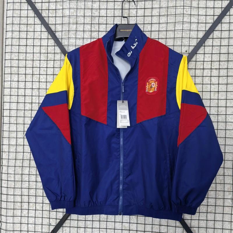 Unisex Long Windbreaker Jacket Retro Sport Coat Football Training Outdoor Casual Wear Fall Winter