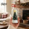 Batteriebetriebenes Ornament Aufnehmbares Weihnachtsbaum-Flaschenpost, Sprachaufnahme Feiertags-Andenken Schneeflocken-Stechpalmen-Ornamente mit Wiedergabe,