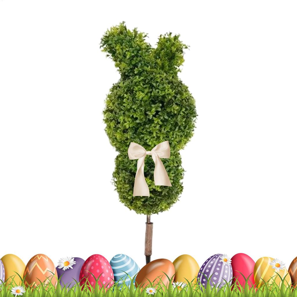 Faux Plants Easter Bunny Greenery Spring Decor Faux Tree Outdoor Decor Garden Stakes for Bedroom Living Room Balcony Office