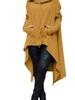 Sudadera con capucha holgada para Otoño/Invierno con cordón y bajo irregular