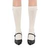 Heart Button Knee Socks / Cream