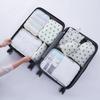 Travel Storage Bag Set Six-Piece Set Seven-Piece Eight-Piece Set Folding Toilet Bag Clothes Storage Bag Bundle Travel Bag