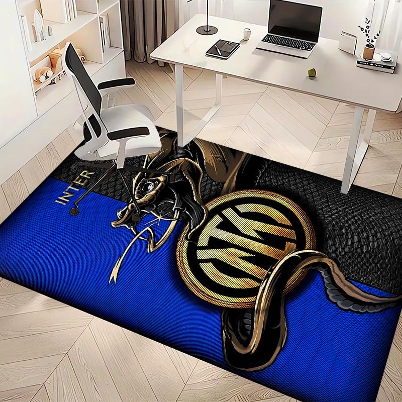 Inter Milan logo1 Printed Absorbent Washable Carpet, Non-Slip Bathroom Mats, Kitchen Rugs, Yoga Mat,Living Room Entrance, Camping Picnic Rugs