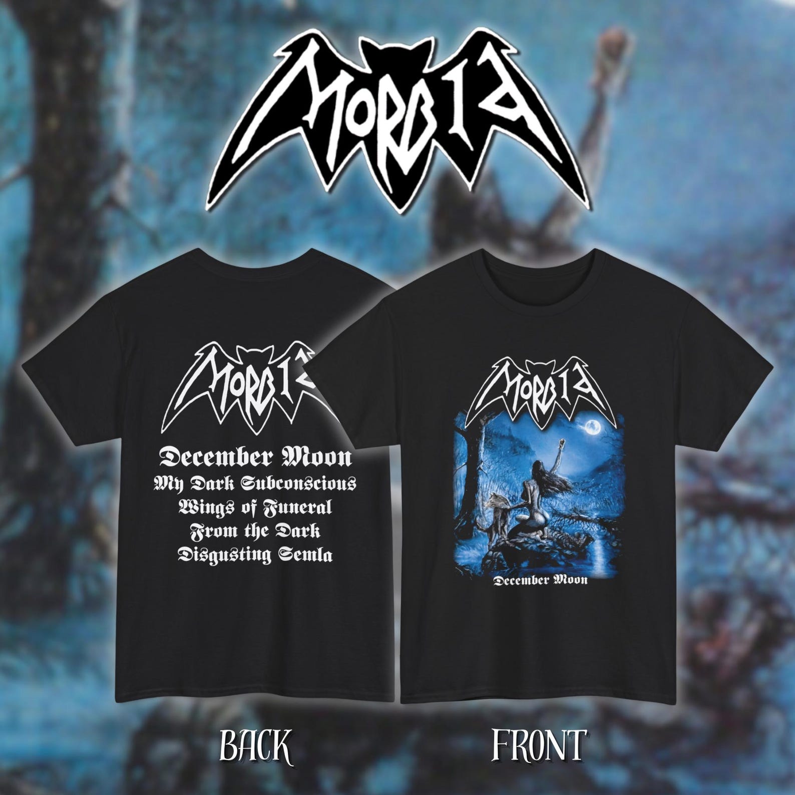 Morbid - December Moon | Gildan Heavy Cotton Tee | Size- S, M, L, XL, 2-3 XL 2XL