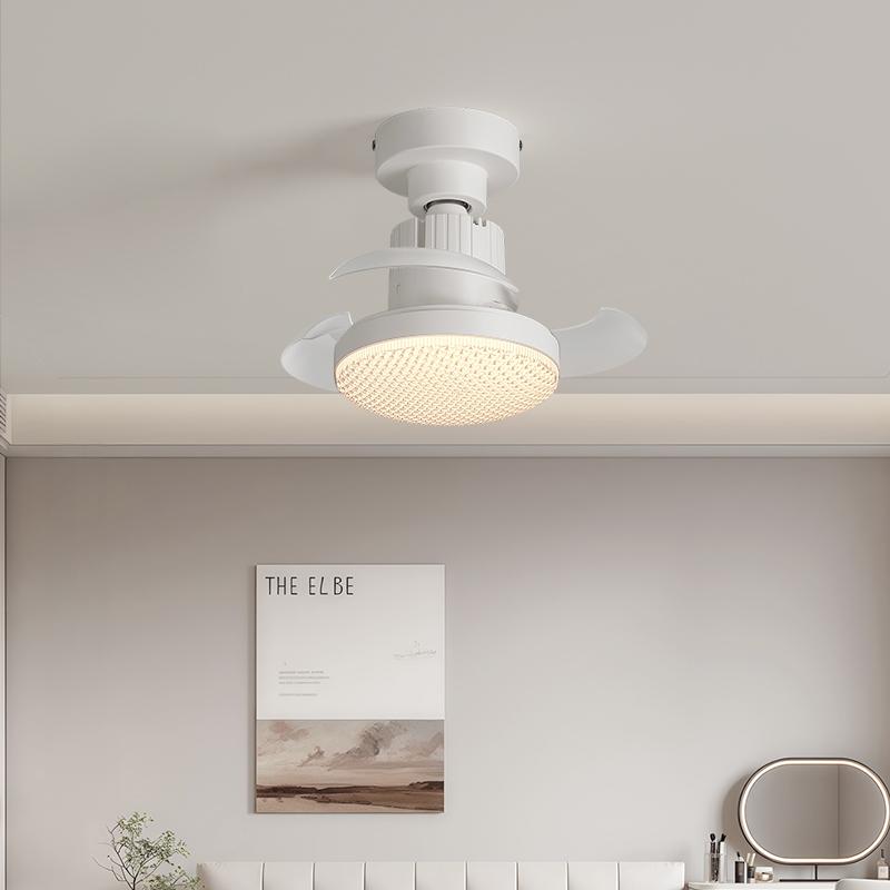 Household Invisible Blades Fan Lights New Restaurant Ceiling Fan Light Remote Dimmable Led Living Room Hidden Fan Light E27 Base