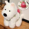 Highland Terrier West Plush Doll With Avocado Apple Backpacks Bow Decor Gift For