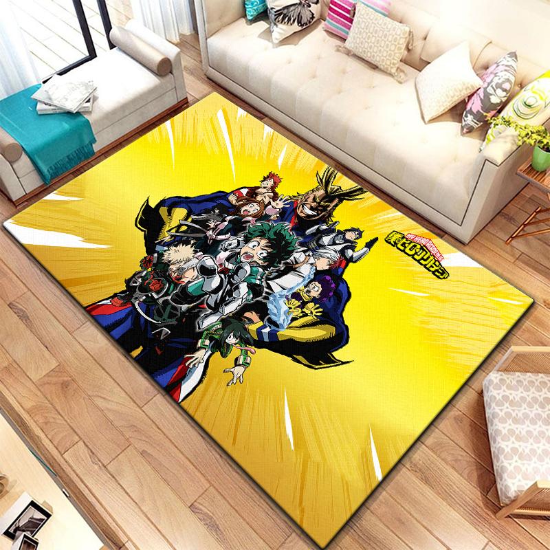 Anime carpet My hero science printed area carpet Living room Bedroom floor mat Kitchen Non slip Matte Mat Children's Bedroom Mat