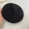 Trendy shiny peacock yarn beret female British retro bud hat versatile face small knitted painter hat