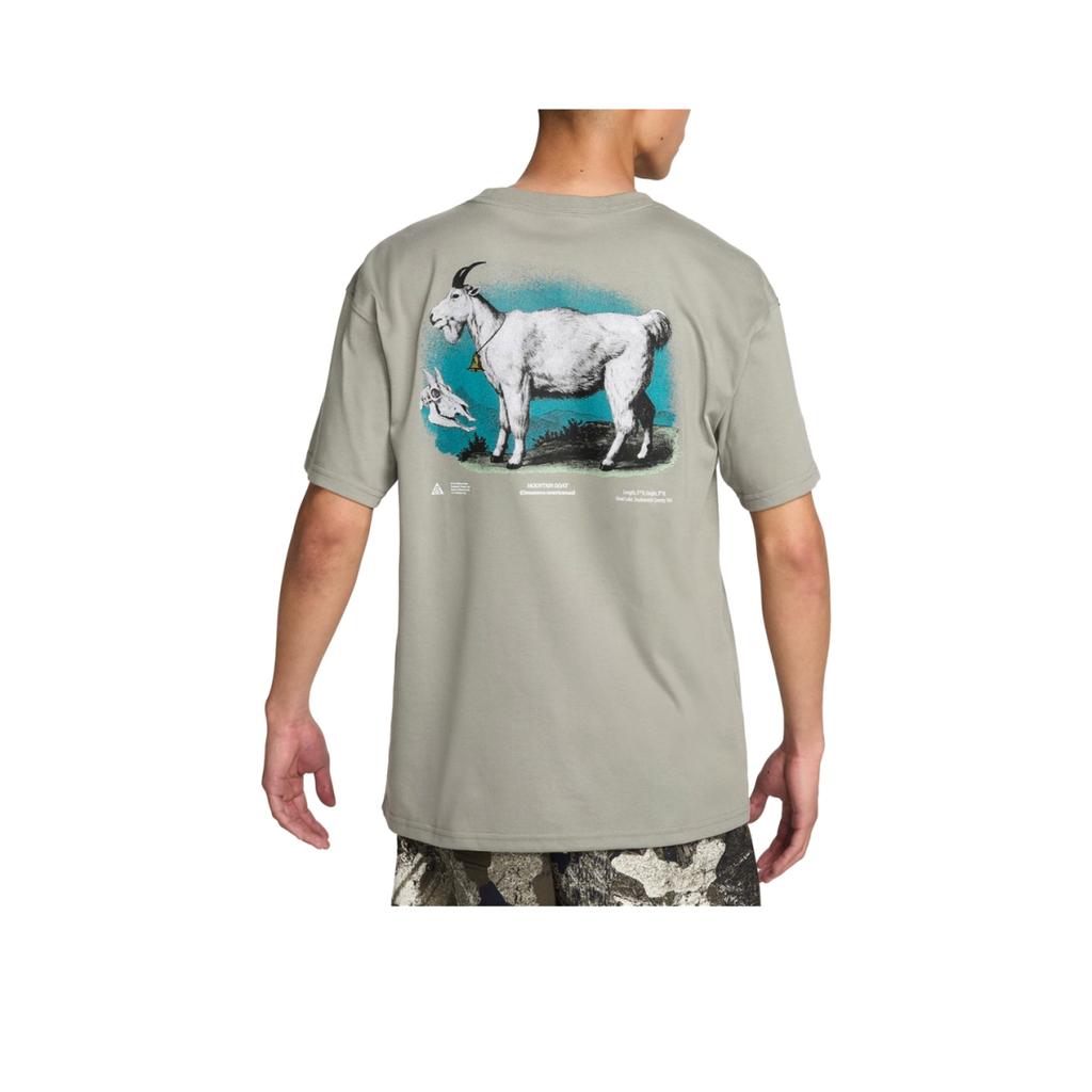 Nike ACG men's gray quick-dry loose-fit short-sleeve T-shirt with letter print