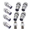 TV Aerials Female Male Port Satellite TV Connectors with Female to Female Antenna Coaxial Couplers Coaxial Adapters Set
