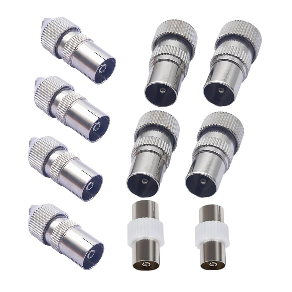 TV Aerials Female Male Port Satellite TV Connectors with Female to Female Antenna Coaxial Couplers Coaxial Adapters Set