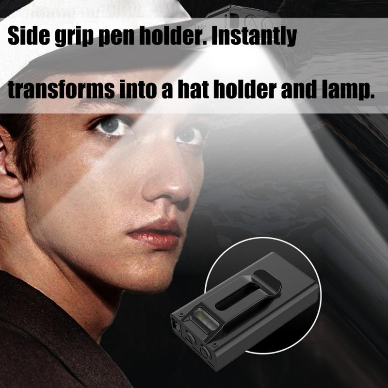 LED Torch Aluminum Waterproof Flashlights 3Light Mode Magnetic Base Blue White Red Light For Adventure Essential