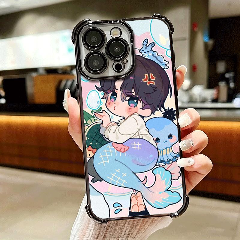 Love And Deepspace Cute Soft Phone Case For iPhone 15 16 17 Air 14 Pro Max 16E Plus 13 12 Mini Plating Anti-Fall Fundas
