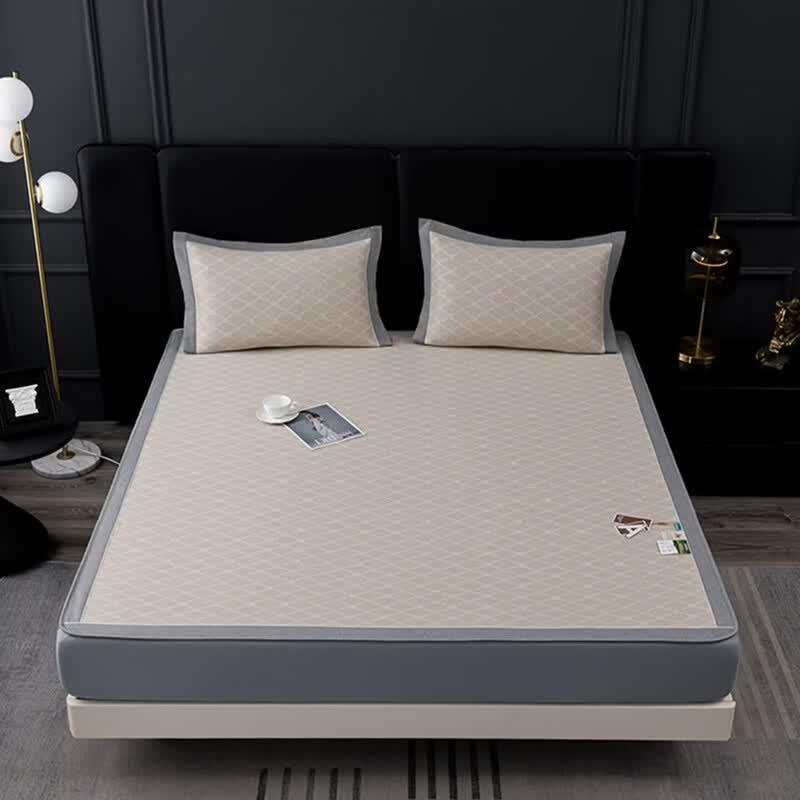 Yumeng Jiaju Light Luxury Cooling Ice Silk Fitted Bedding Set (180x200cm)