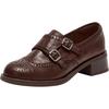 Bata Women's Leather Chunky Heel Loafers