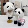 Autumn/Winter Faux Fox Fur Panda Hat for Parent-Child, Thick Warm Cartoon Hat with Large Ear Protection.