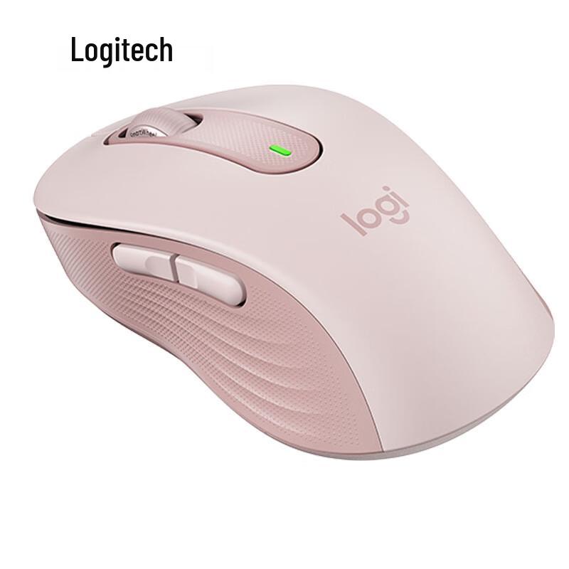 Logitech M650M Wireless Bluetooth Silent Mouse - Pink for Medium-Small Hands