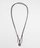 Towtow Archive Oyster Charm Necklace Silver Black