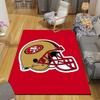 San Francisco 49ers Flanell bedruckter Teppich, Heim-Sofadekoration für Wohnzimmer & Schlafzimmer, Rutschfeste Spiel-Flanell-Fußmatte für Spielzimmer