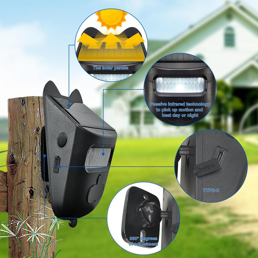 Solar Driveway Alarm 984ft Long Range Wireless Driveway Alarm IP60 Weather Resistant Infrared Motion Sensor Detector