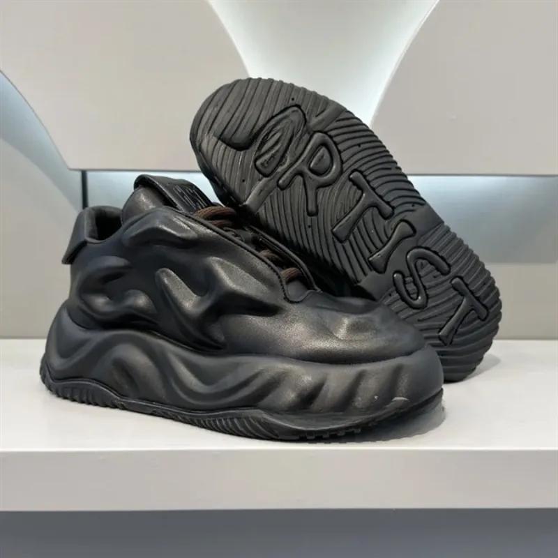 Men Height Increased Casual Sneakers Thick Sole Bread Shoes All-match Walking Shoes Light Running Shoes  De Deporte