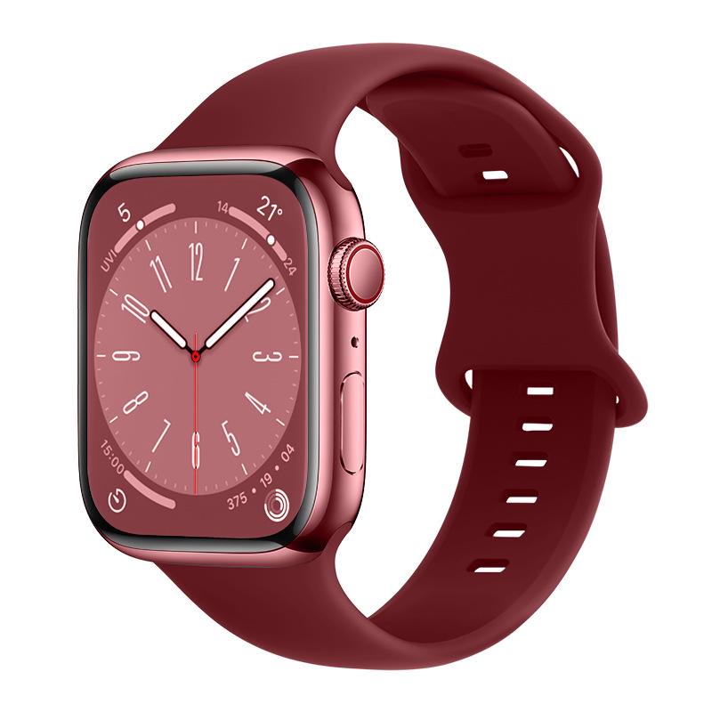 Apple Watch Silicone Sport Strap with Figure 8 Buckle for iWatch 11 Ultra/S10 Unity Flower Design