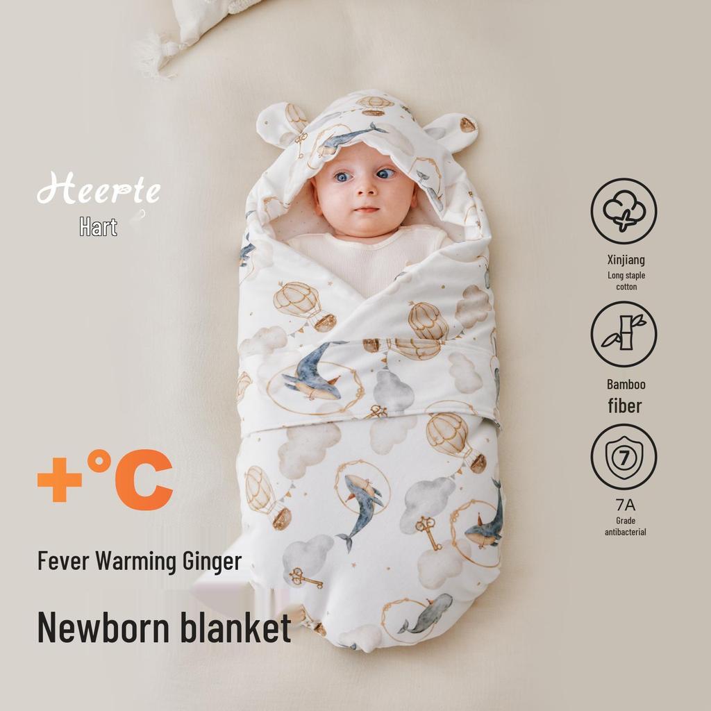 Year-Round Newborn Swaddle with Warm Ginger Water-Washed Cotton