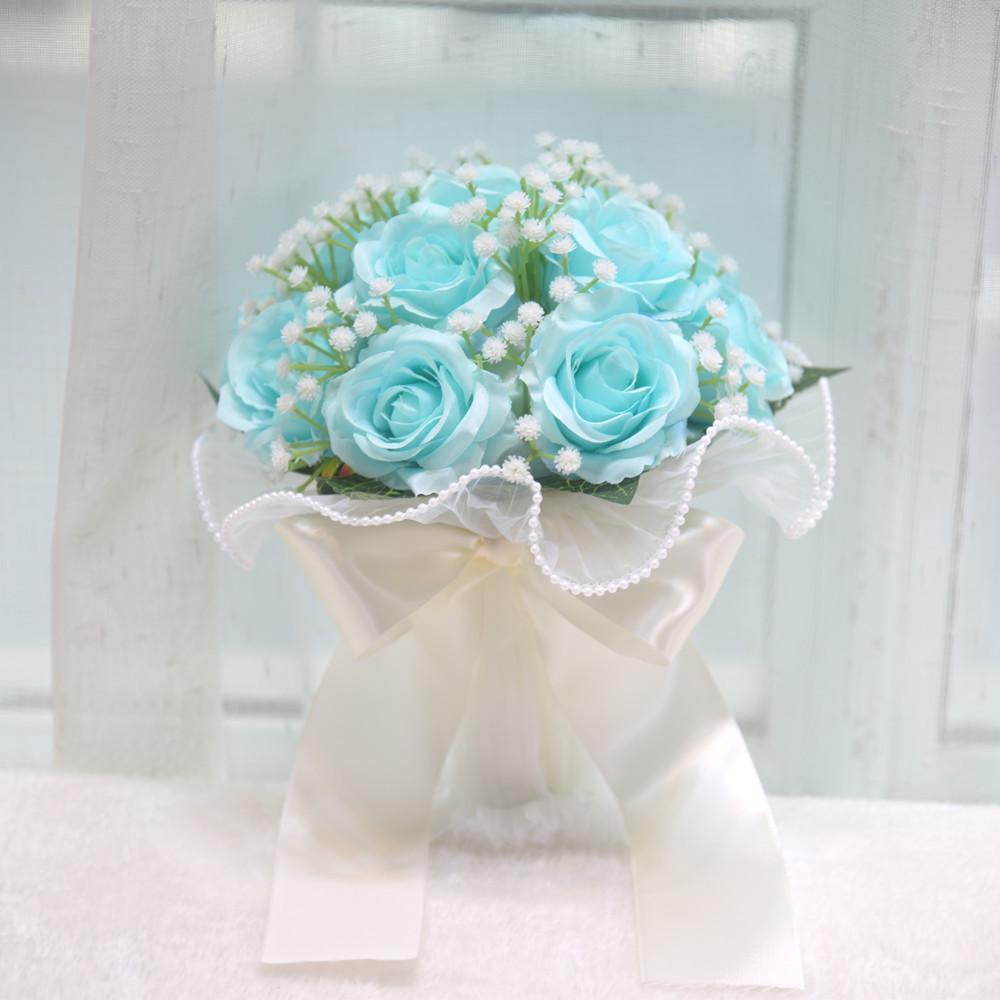 Rose Gypsophila Bouquet - Silk Flowers for Weddings, Photography, Christmas, and Valentine's Day Gifts