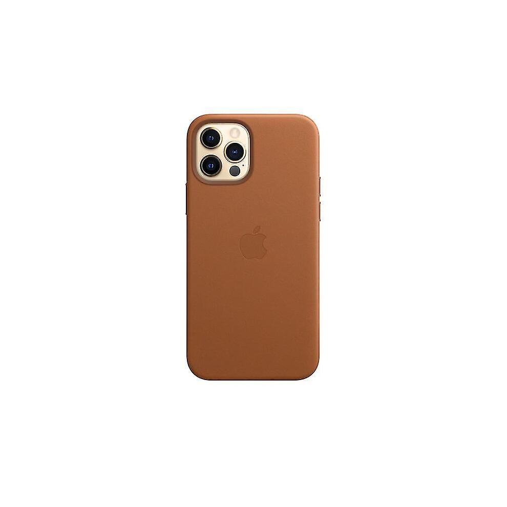 (Saddle Brown) Leather Phone Case For Iphone 12/12 Pro Leather Case With Magsafe