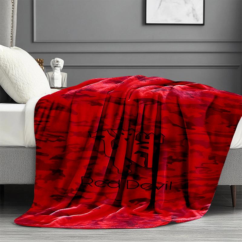 Manchester United F.C Print Blanket - Soft & Comfortable, for Bedroom, Travel, Sofa, Home Decoration - Birthday Christmas Gift for Friend