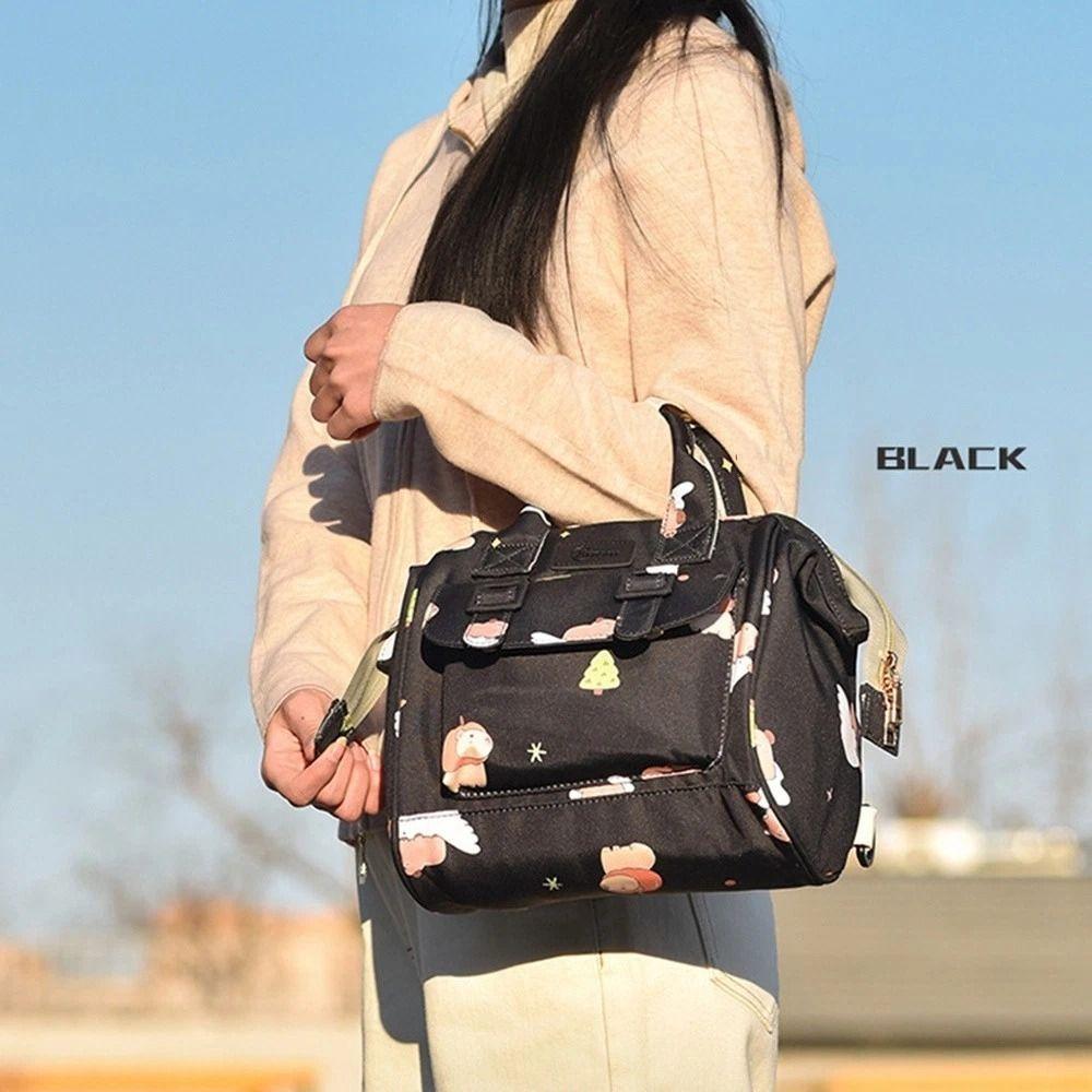 Large Capacity Travel Backpack Cartoon Print Diaper Bag New Breastfeeding Bag