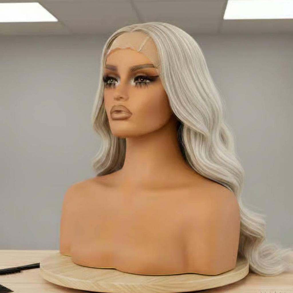 Realistic Mannequin Head Sturdy Hairpiece Display Pierced Ears