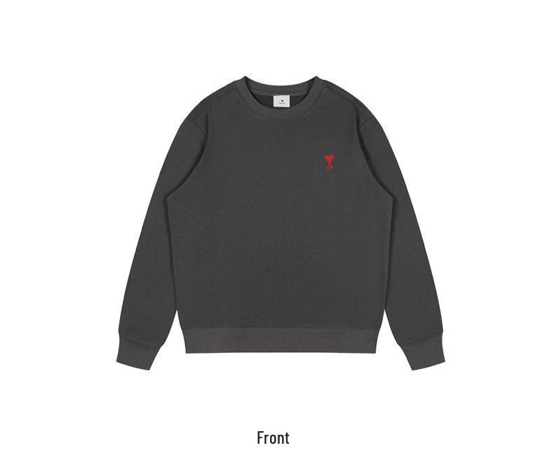 AMI&EASY Bluza z haftowanym napisem A Love - Unisex Casual z okrągłym dekoltem na wiosnę/jesień