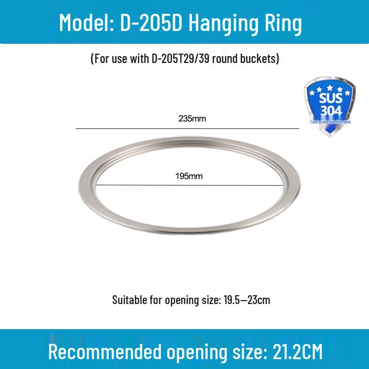 Runder versenkbarer Mülleimer mit Schwingdeckel für die Arbeitsplatte