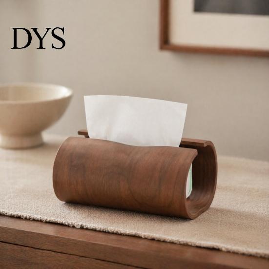 Reusable Paper Holder for Home Decor Tissue Box Holder, Natural Wood Storage Organizer, Decorative Rectangular Functional Students Dispenser,