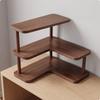 ThreeTier Corner Storage Rack | Warm Walnut Finish, SpaceSaving, 3Tier Shelf, for Kitchen
