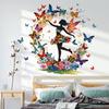 Dream Creative Sticker Butterfly Elf Girl Wall Sticker Self-adhesive Bedroom Living Room Background Decoration Sticker