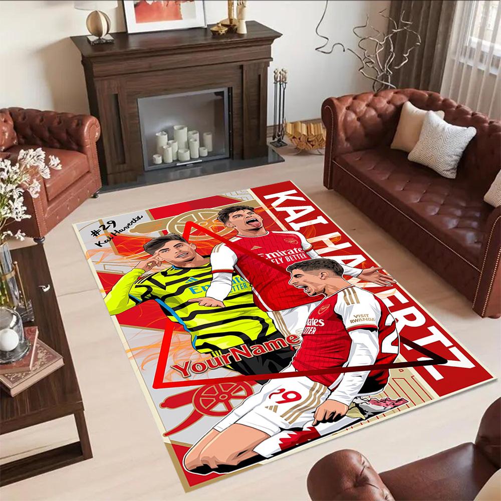 Arsenal Customize Text Carpet Suitable for Bedrooms Foyer Dining Room Study room Antislip Carpet Office home decor Best for Christmas