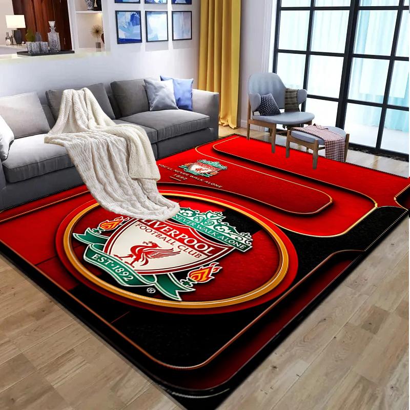 Football Club Pattern Rug, Indoor/Outdoor Mat, for Picnic, Gameroom, Bedroom, Office, Living Room, Home Decor Carpet, Birthday Gift